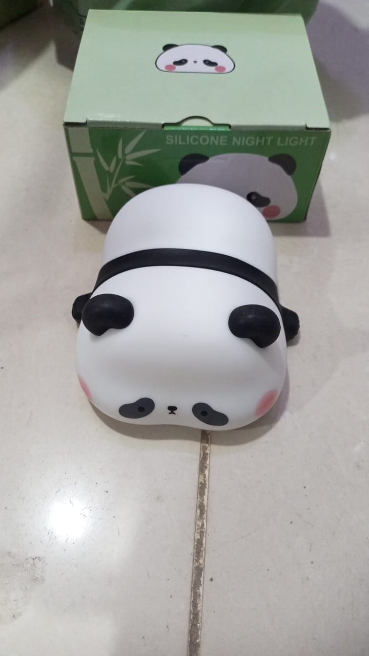 Cute Panda Silicone Night Light โ Soft Touch LED Lamp for Kids Bedroom
