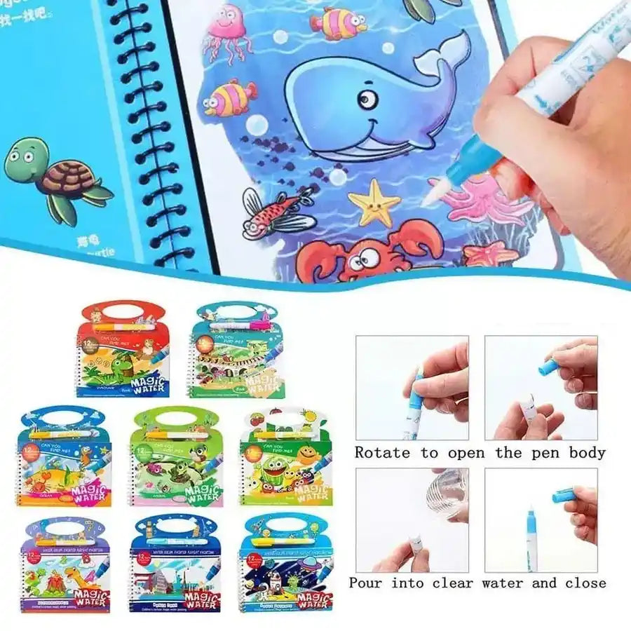 Magic Water Drawing Book - Draw & Reuse