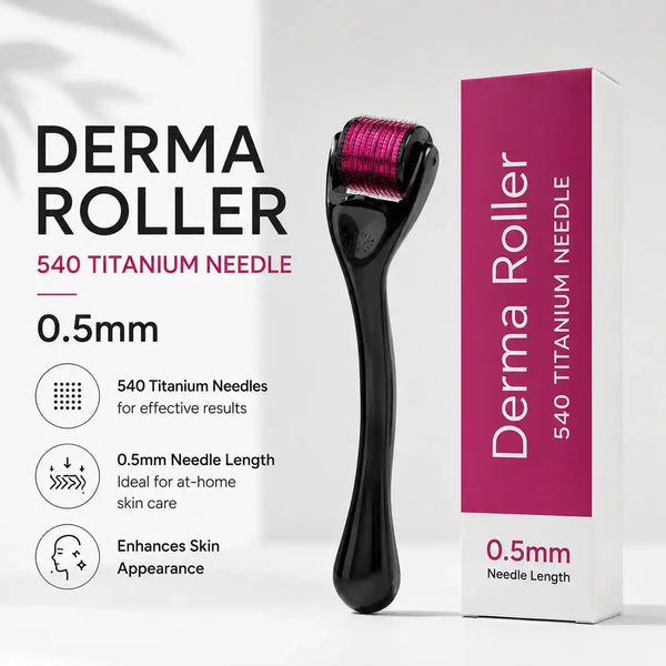 Derma Roller 540 Titanium Needles 0.5mm | Facial Skin Care Roller