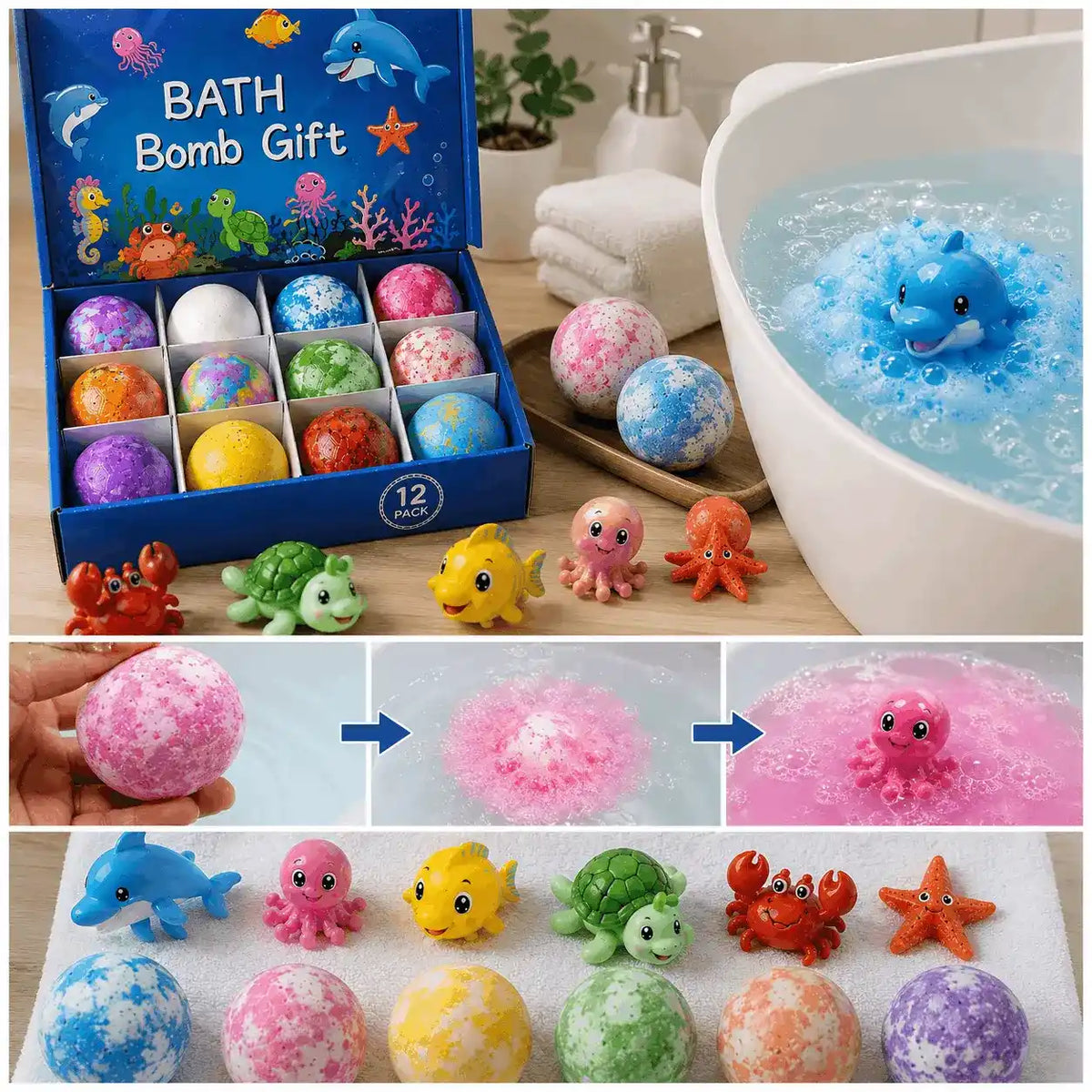 Kids Bath Bombs - Surprise Toy Inside